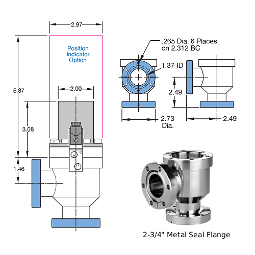 UHV Angle Valve 1.5